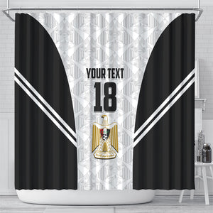 Custom Egypt Football Shower Curtain 2026 Glory Run White Edition