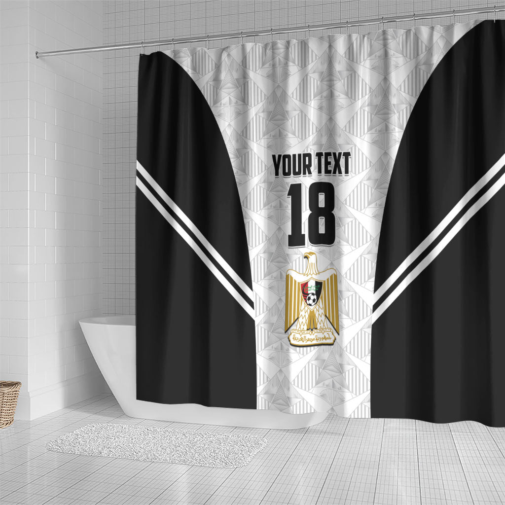 Custom Egypt Football Shower Curtain 2026 Glory Run White Edition