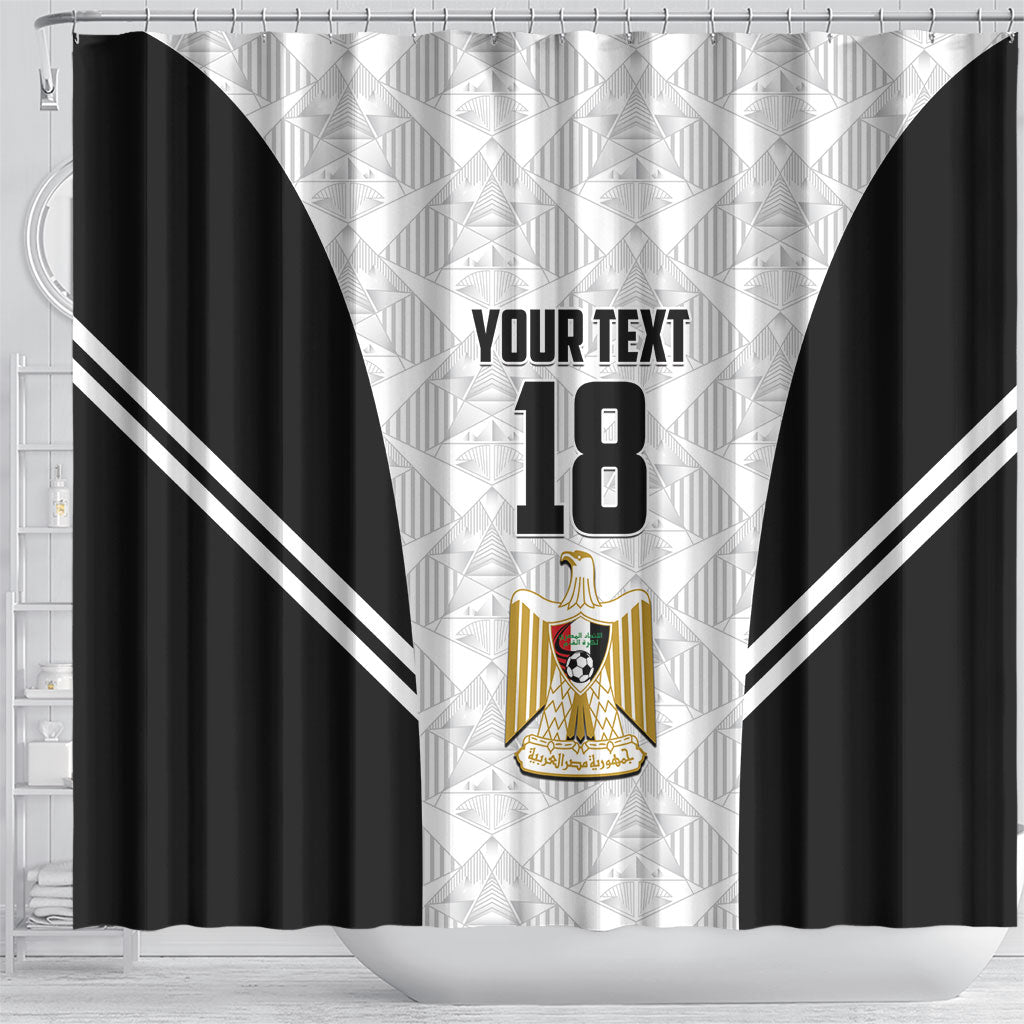 Custom Egypt Football Shower Curtain 2026 Glory Run White Edition