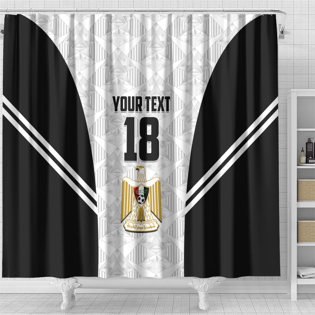 Custom Egypt Football Shower Curtain 2026 Glory Run White Edition