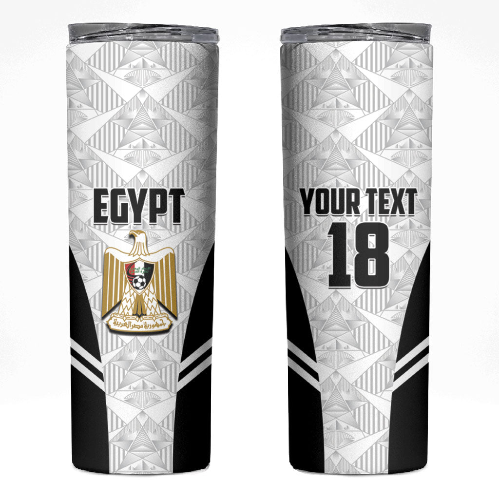 Custom Egypt Football Skinny Tumbler 2026 Glory Run White Edition
