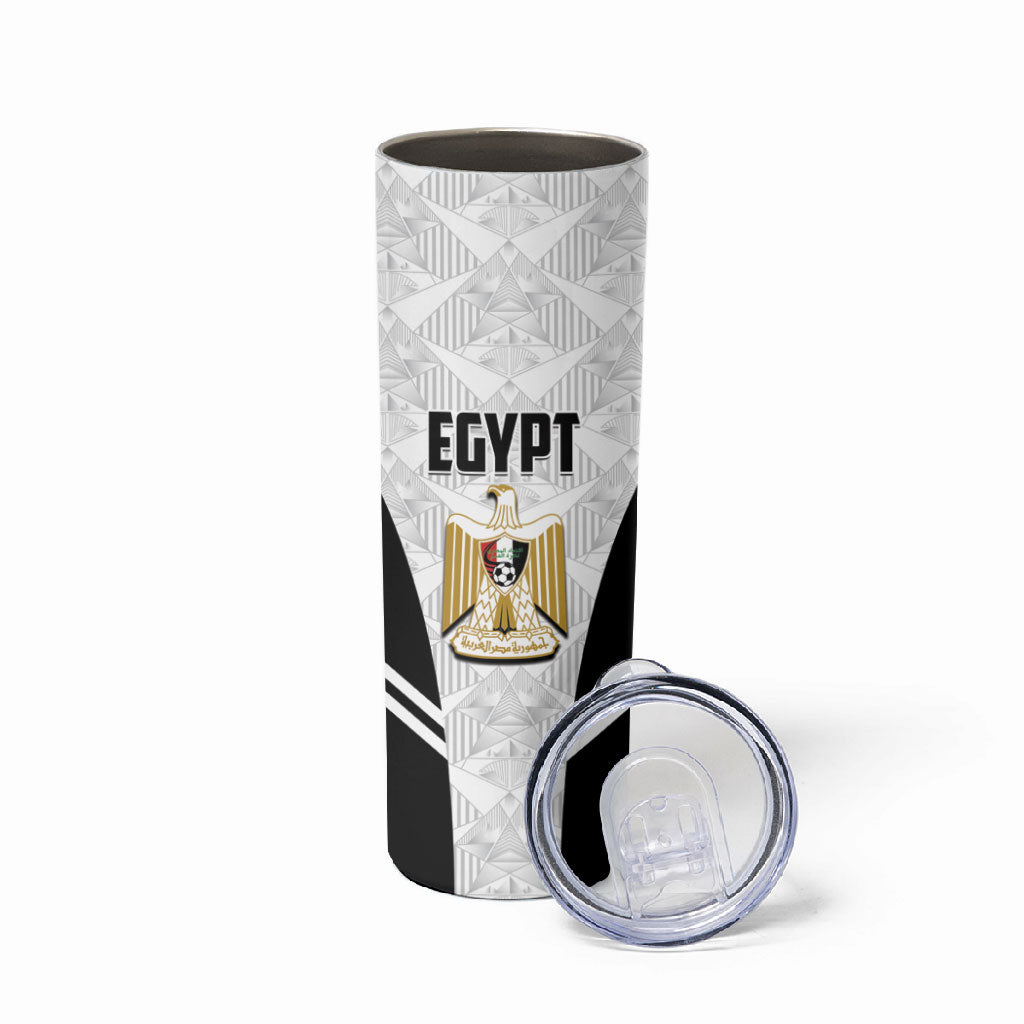 Custom Egypt Football Skinny Tumbler 2026 Glory Run White Edition