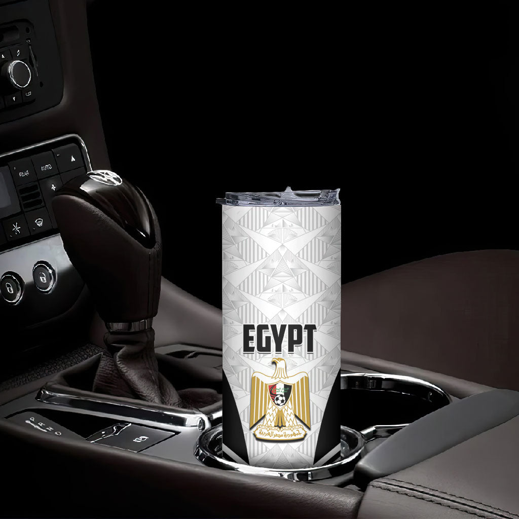 Custom Egypt Football Skinny Tumbler 2026 Glory Run White Edition