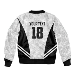 Custom Egypt Football Sleeve Zip Bomber Jacket 2026 Glory Run White Edition