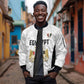 Custom Egypt Football Sleeve Zip Bomber Jacket 2026 Glory Run White Edition