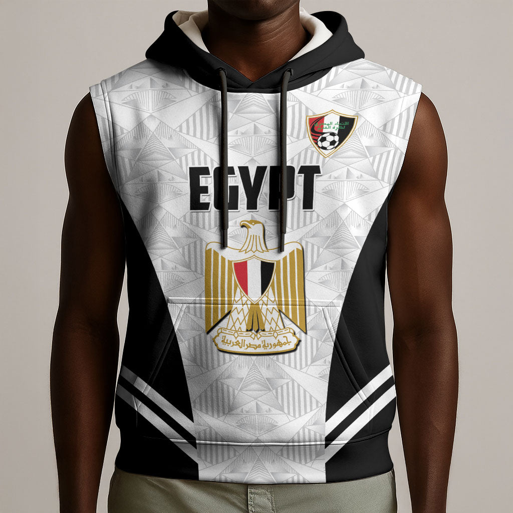 Custom Egypt Football Sleeveless Hoodie 2026 Glory Run White Edition