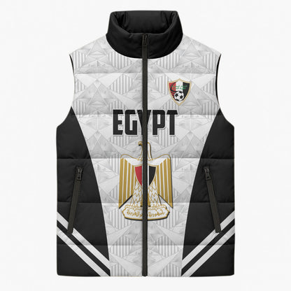 Custom Egypt Football Sleeveless Puffer Jacket 2026 Glory Run White Edition