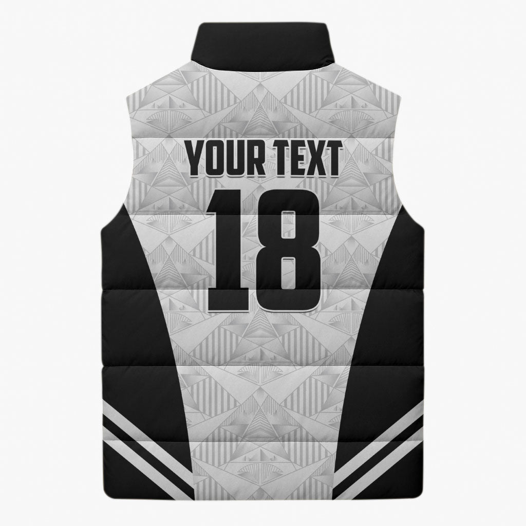 Custom Egypt Football Sleeveless Puffer Jacket 2026 Glory Run White Edition