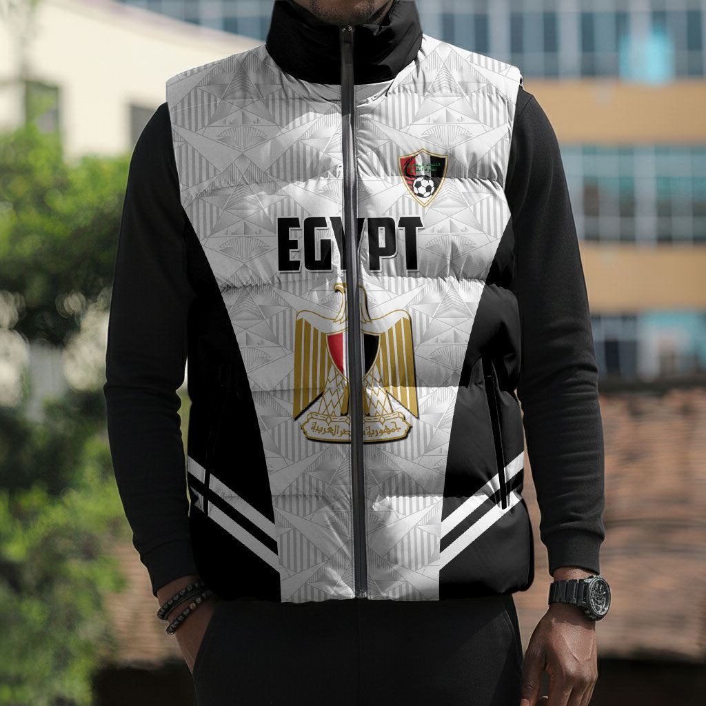 Custom Egypt Football Sleeveless Puffer Jacket 2026 Glory Run White Edition