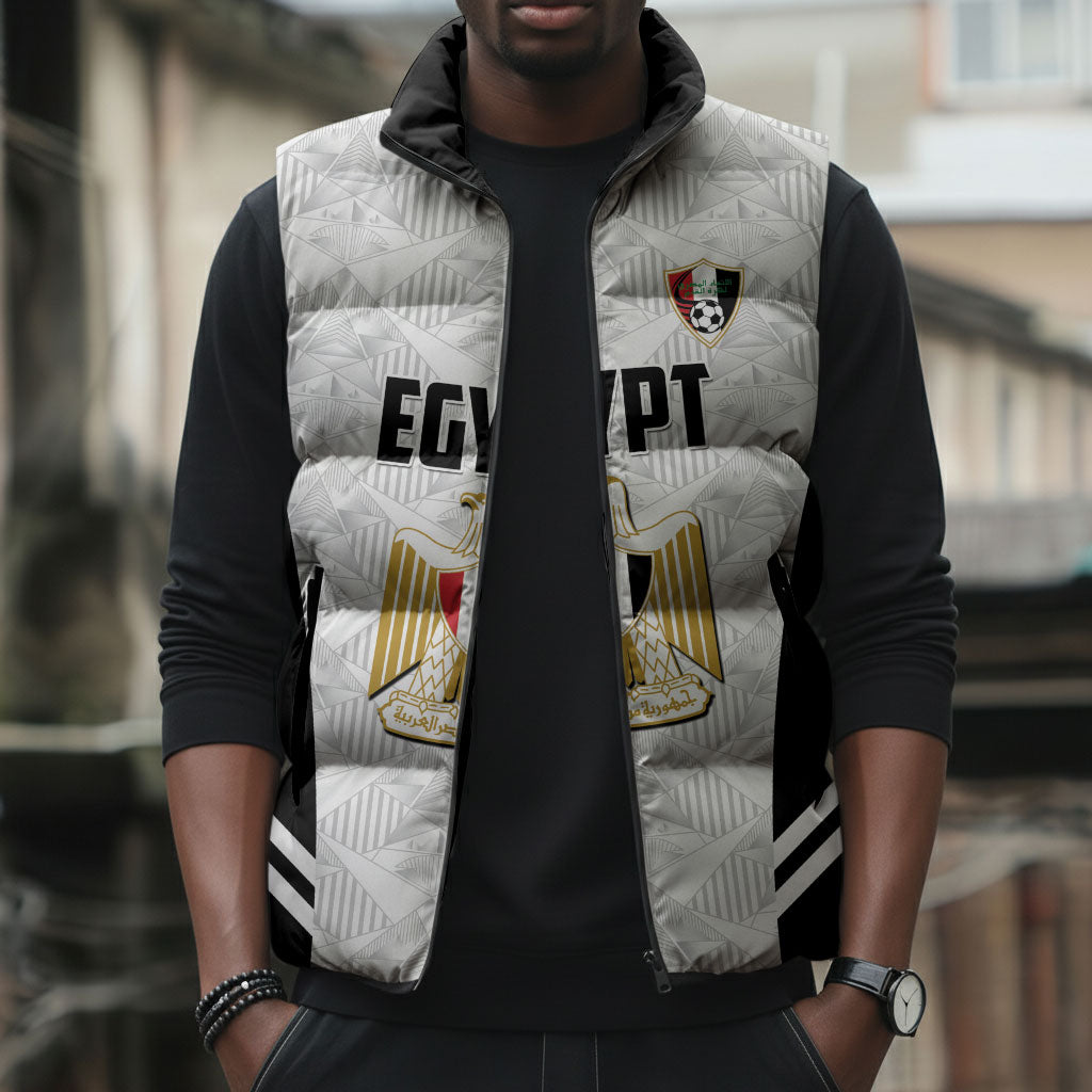 Custom Egypt Football Sleeveless Puffer Jacket 2026 Glory Run White Edition