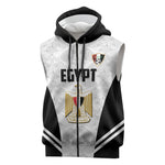 Custom Egypt Football Sleeveless Zip Hoodie 2026 Glory Run White Edition