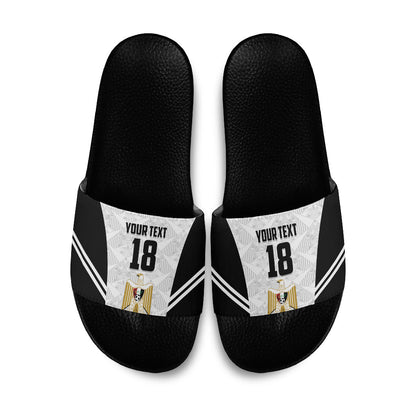 Custom Egypt Football Slide Sandals 2026 Glory Run White Edition