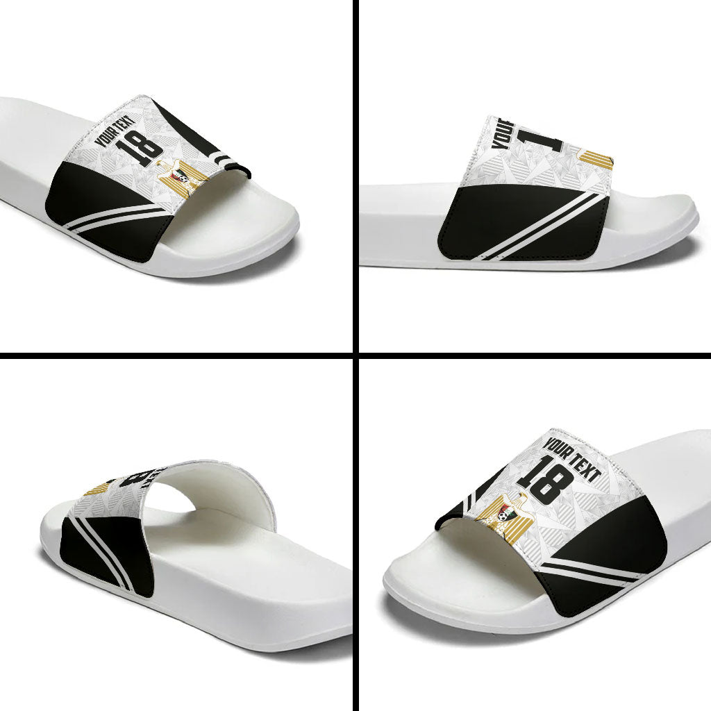 Custom Egypt Football Slide Sandals 2026 Glory Run White Edition