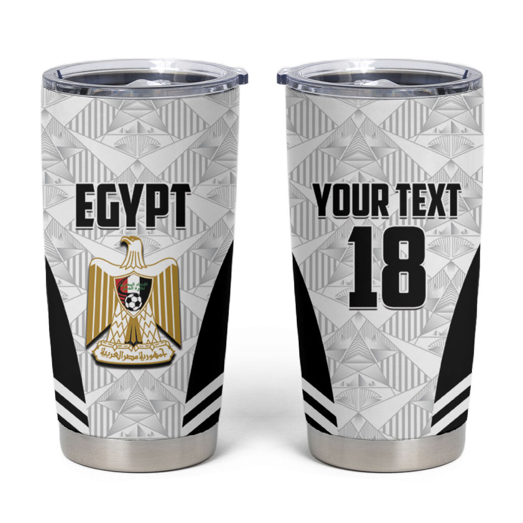 Custom Egypt Football Tumbler Cup 2026 Glory Run White Edition