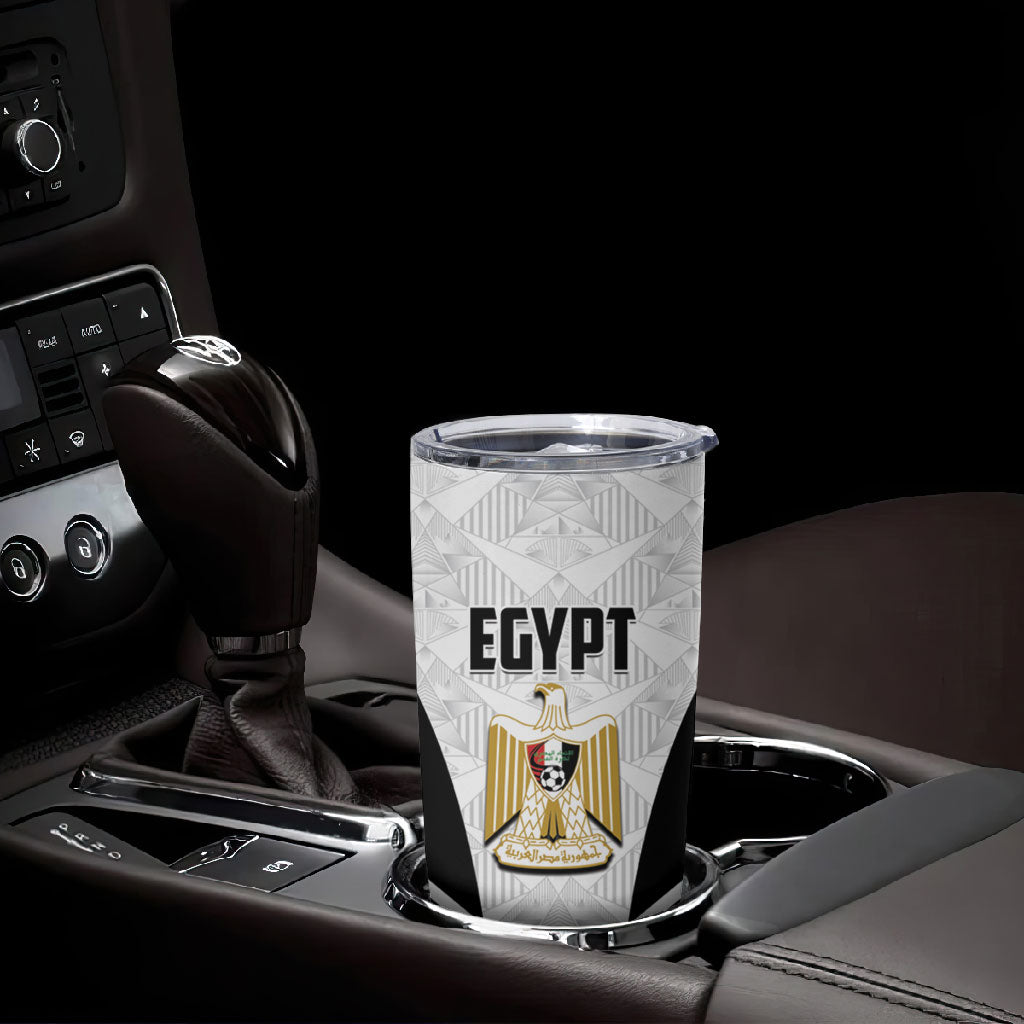 Custom Egypt Football Tumbler Cup 2026 Glory Run White Edition