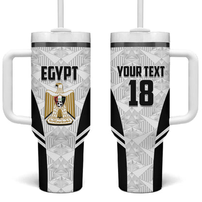 Custom Egypt Football Tumbler With Handle 2026 Glory Run White Edition
