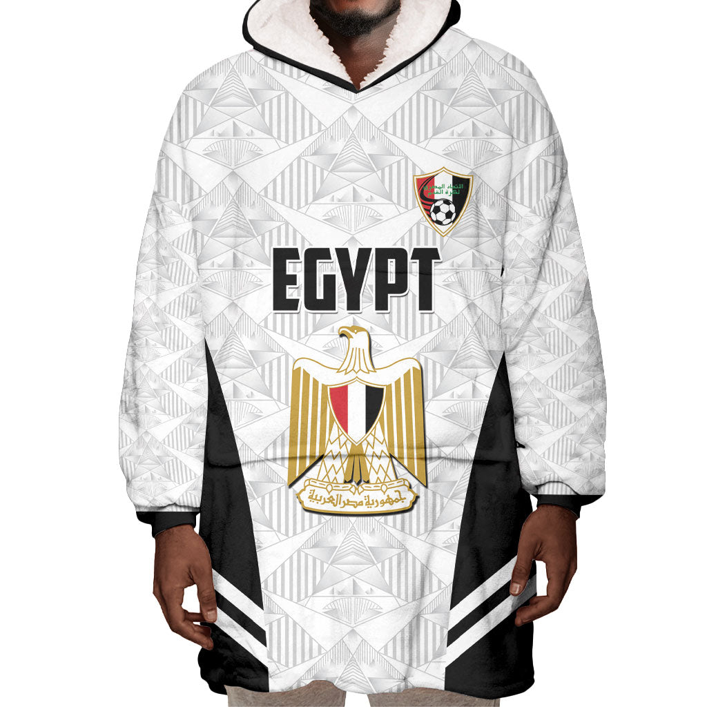 Custom Egypt Football Wearable Blanket Hoodie 2026 Glory Run White Edition