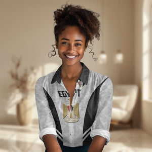 Custom Egypt Football Women Casual Shirt 2026 Glory Run White Edition
