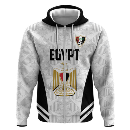 Custom Egypt Football Zip Hoodie 2026 Glory Run White Edition