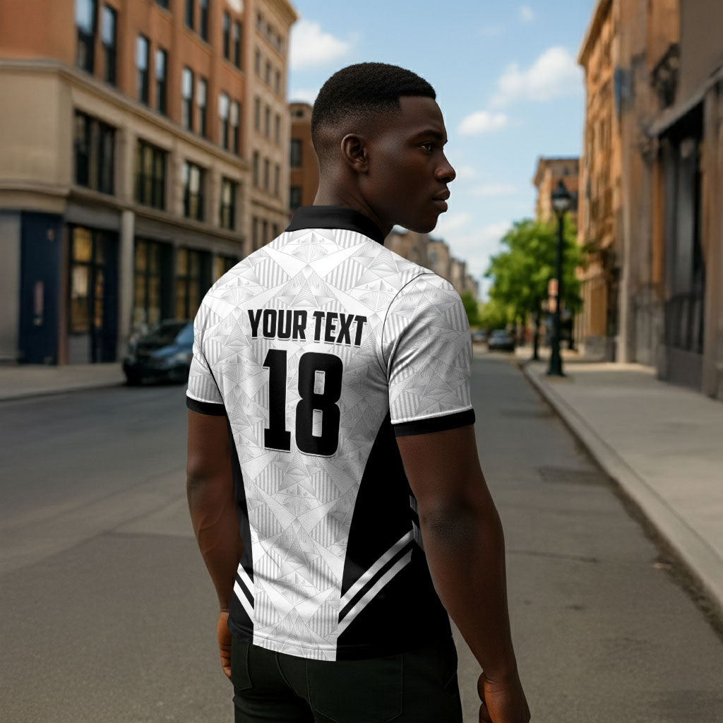 Custom Egypt Football Zipper Polo Shirt 2026 Glory Run White Edition