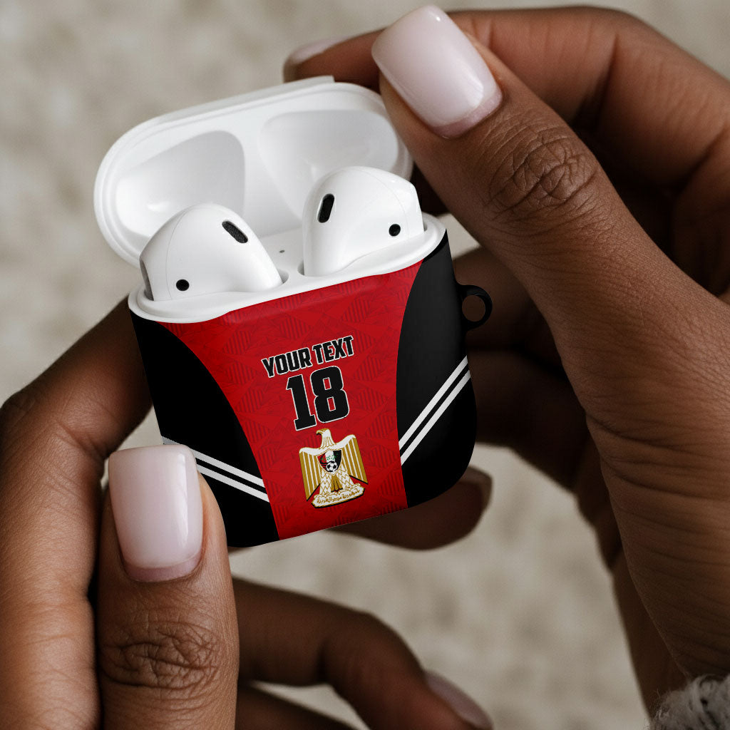 Custom Egypt Football AirPods Case 2026 Glory Run Red Edition