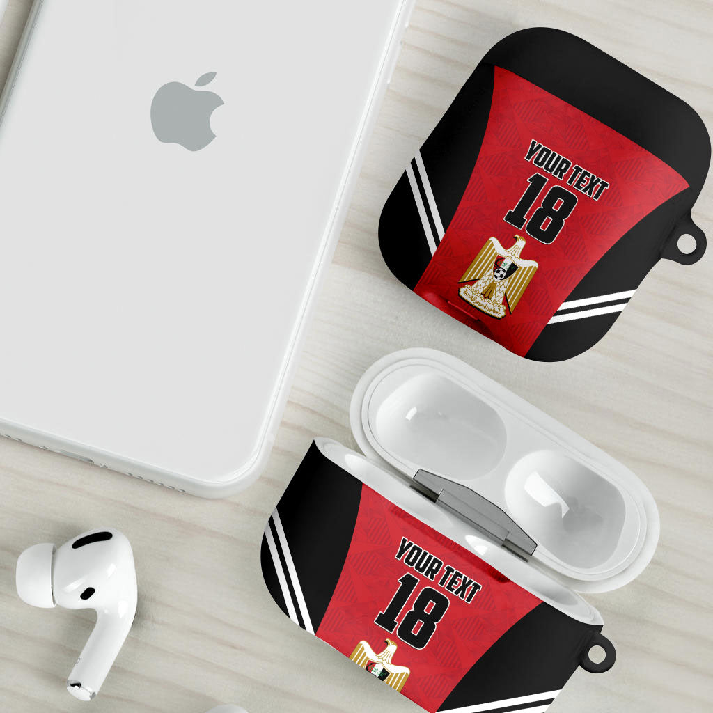 Custom Egypt Football AirPods Case 2026 Glory Run Red Edition