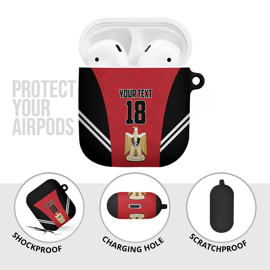 Custom Egypt Football AirPods Case 2026 Glory Run Red Edition