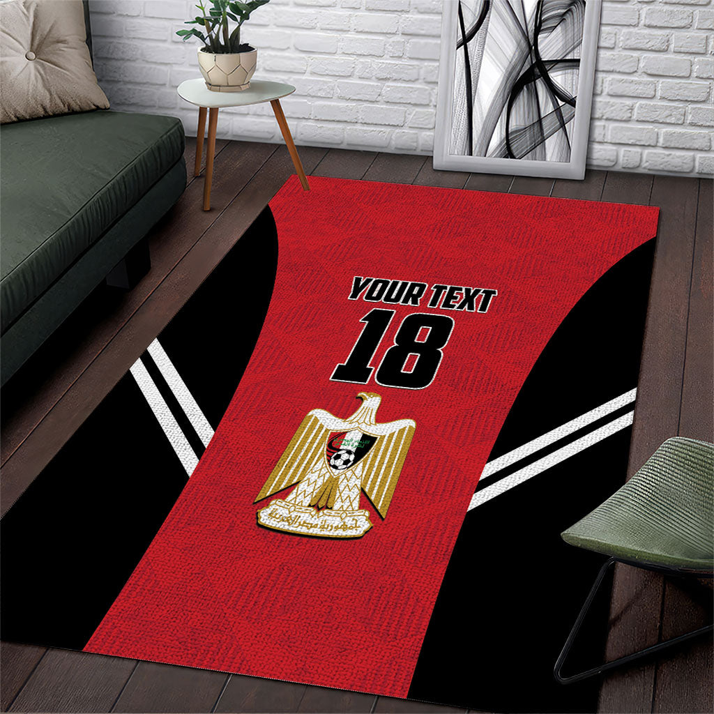 Custom Egypt Football Area Rug 2026 Glory Run Red Edition