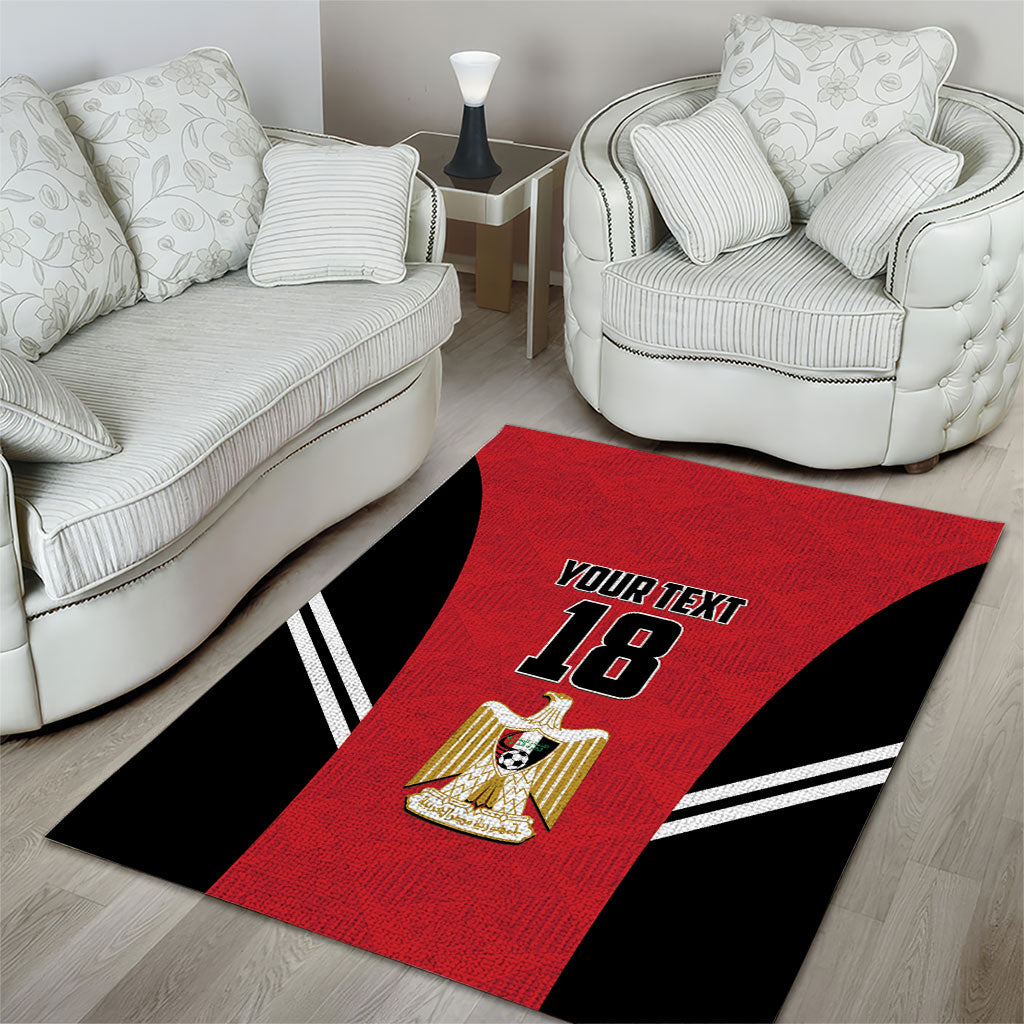 Custom Egypt Football Area Rug 2026 Glory Run Red Edition