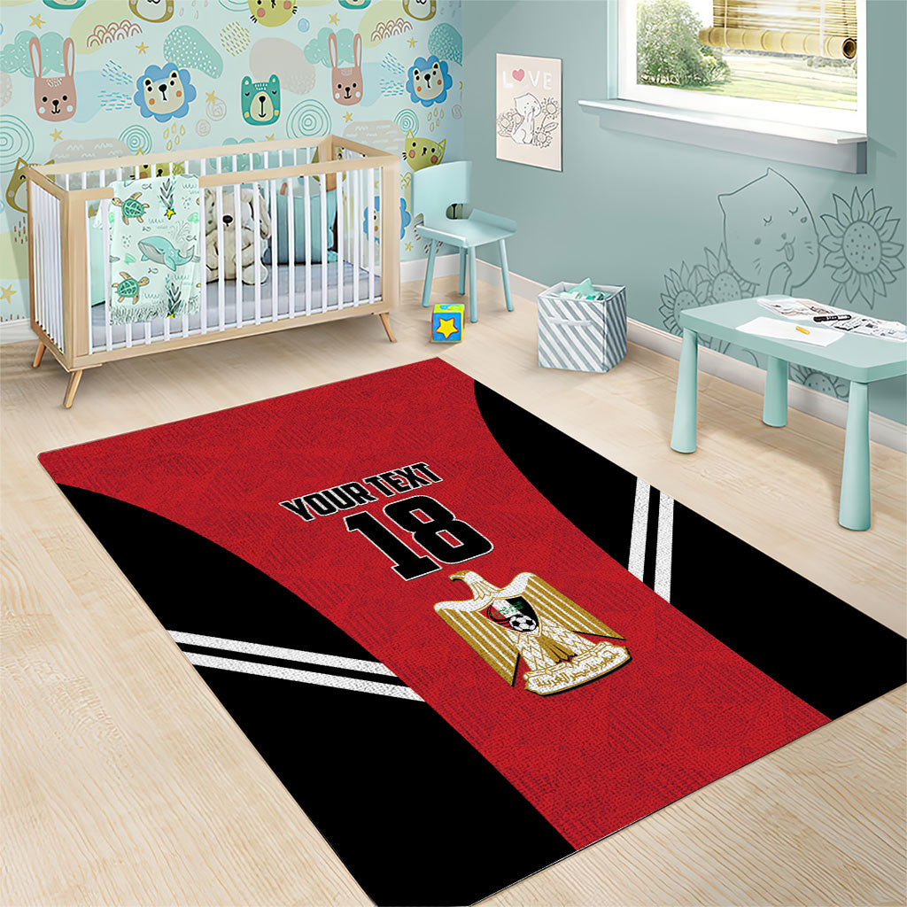 Custom Egypt Football Area Rug 2026 Glory Run Red Edition