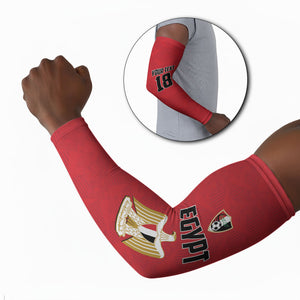 Custom Egypt Football Arm Sleeves 2026 Glory Run Red Edition