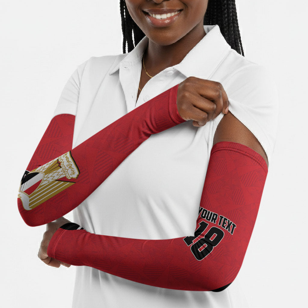 Custom Egypt Football Arm Sleeves 2026 Glory Run Red Edition