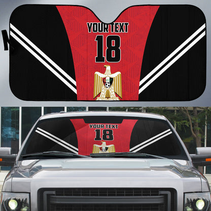 Custom Egypt Football Auto Sun Shade 2026 Glory Run Red Edition
