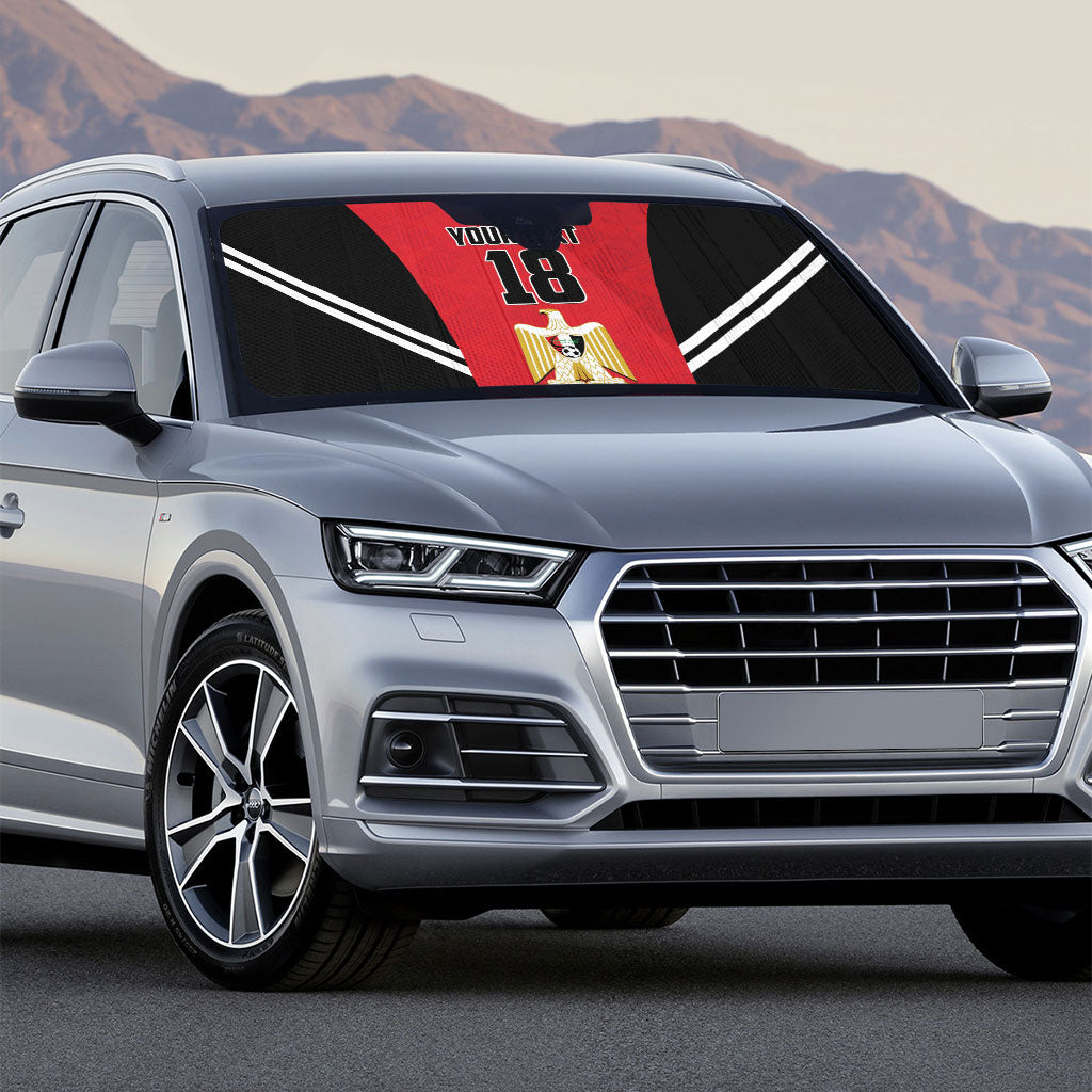 Custom Egypt Football Auto Sun Shade 2026 Glory Run Red Edition