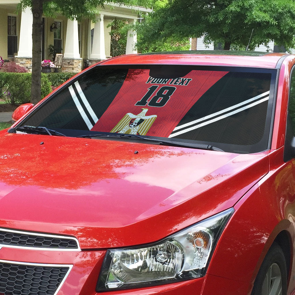 Custom Egypt Football Auto Sun Shade 2026 Glory Run Red Edition