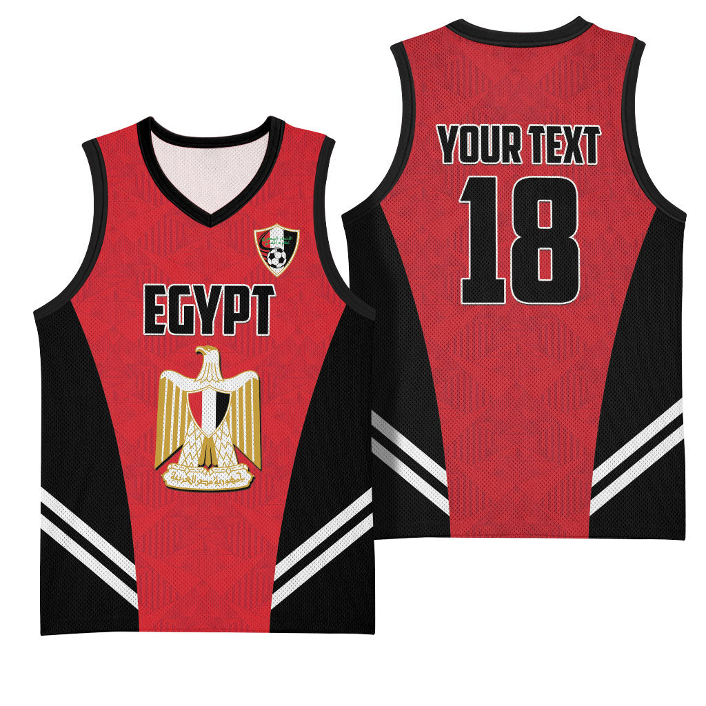 Custom Egypt Football Basketball Jersey 2026 Glory Run Red Edition