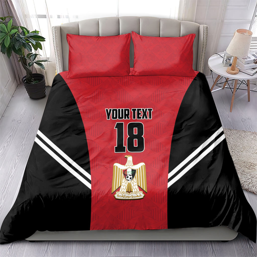 Custom Egypt Football Bedding Set 2026 Glory Run Red Edition