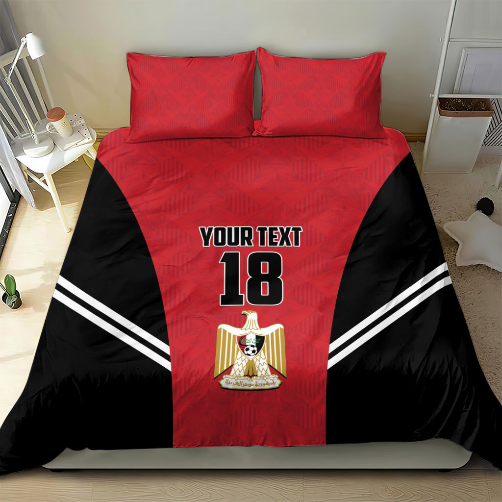 Custom Egypt Football Bedding Set 2026 Glory Run Red Edition