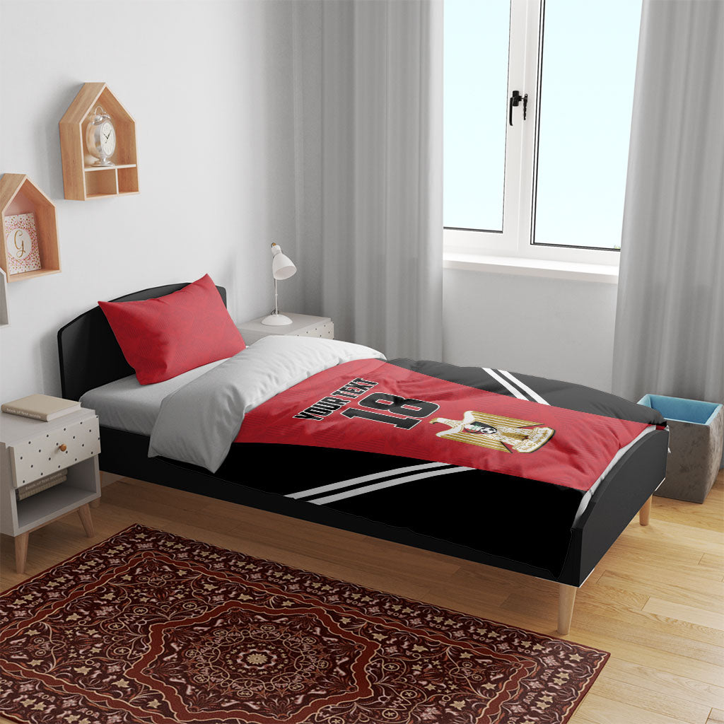 Custom Egypt Football Bedding Set 2026 Glory Run Red Edition