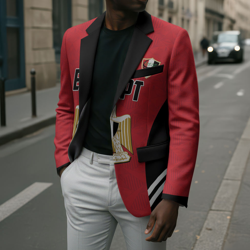 Custom Egypt Football Blazer 2026 Glory Run Red Edition