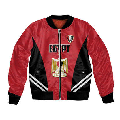 Custom Egypt Football Bomber Jacket 2026 Glory Run Red Edition
