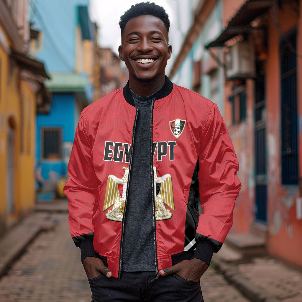 Custom Egypt Football Bomber Jacket 2026 Glory Run Red Edition