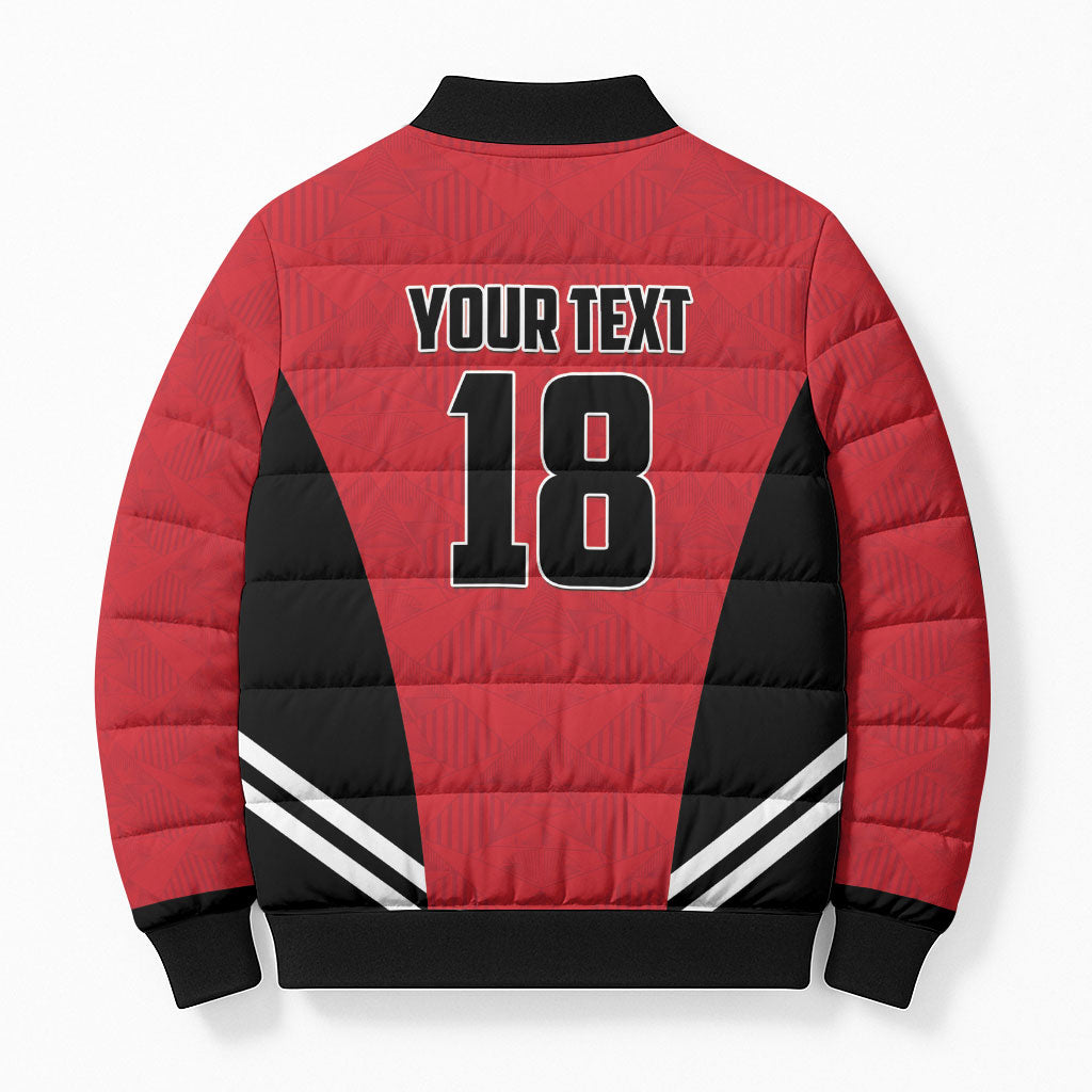 Custom Egypt Football Bomber Puffer Jacket 2026 Glory Run Red Edition