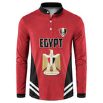 Custom Egypt Football Button Sweatshirt 2026 Glory Run Red Edition