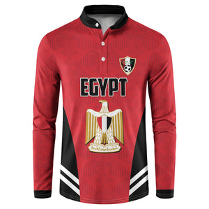 Custom Egypt Football Button Sweatshirt 2026 Glory Run Red Edition