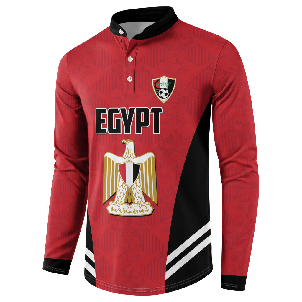 Custom Egypt Football Button Sweatshirt 2026 Glory Run Red Edition