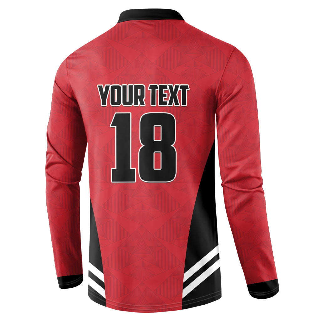 Custom Egypt Football Button Sweatshirt 2026 Glory Run Red Edition
