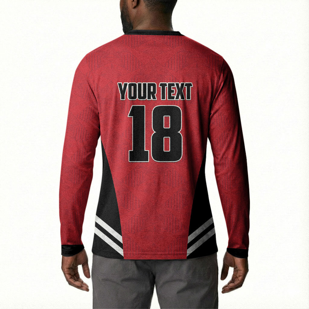 Custom Egypt Football Button Sweatshirt 2026 Glory Run Red Edition