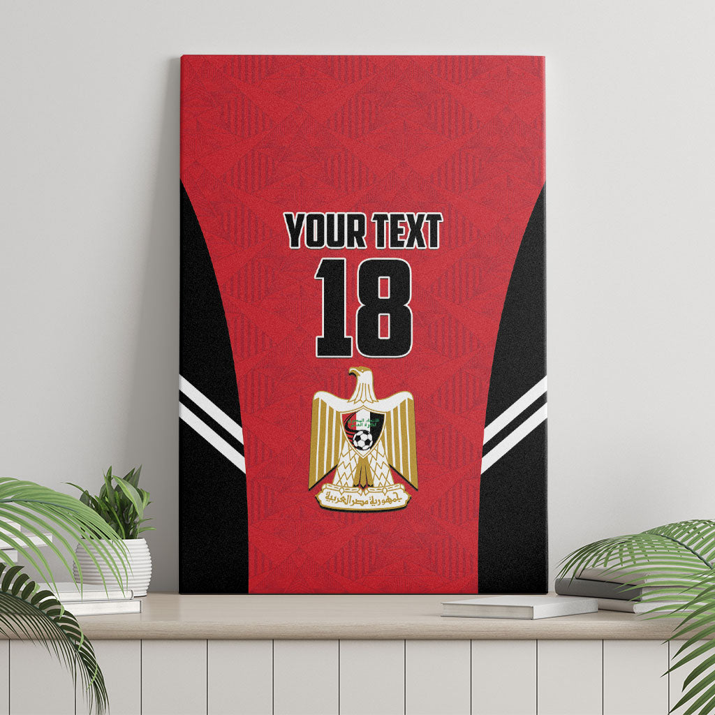 Custom Egypt Football Canvas Wall Art 2026 Glory Run Red Edition