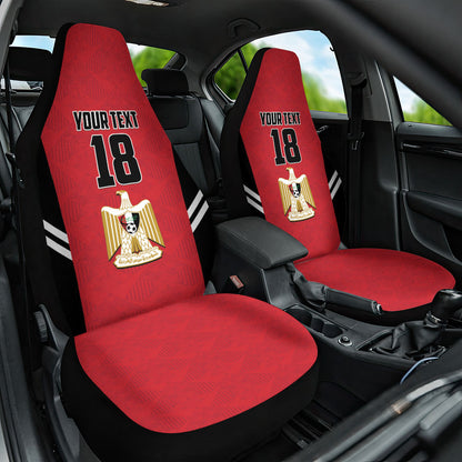 Custom Egypt Football Car Seat Cover 2026 Glory Run Red Edition